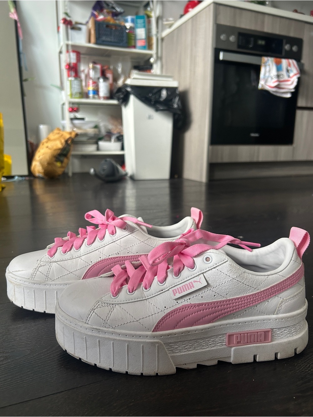 Y2K Baby Phat X Puma White and Pink Platform Sneakers - Picture 3 of 3